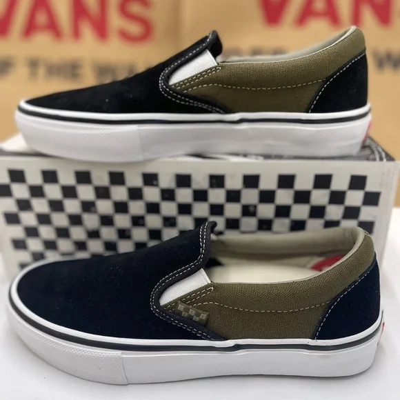 Vans Men’s Skate Slip-OnBlack Olive Sneakers VN0A5FCAB1V